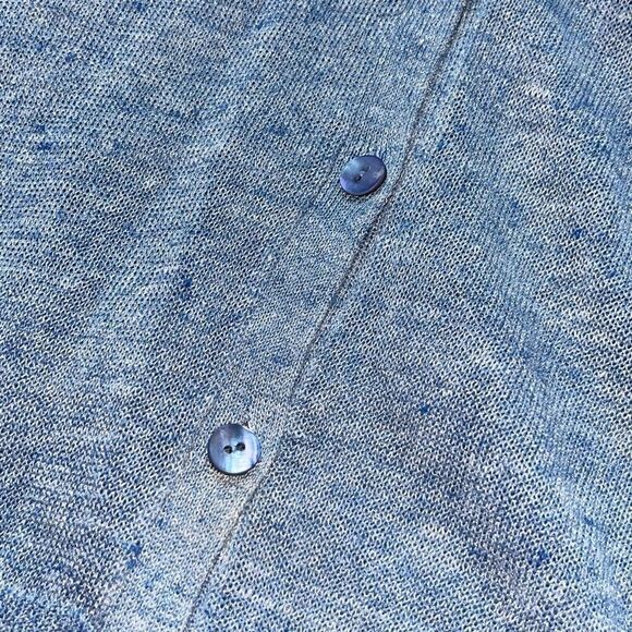 Eileen Fisher Womens Oversized Linen Cardigan  Open Knit V Neck Button Down XS - Picture 10 of 12